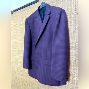 Jos. A Bank Deep Purple Plaid Sportcoat Blazer 48R
